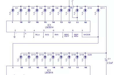Mạch chỉ báo mức pin cho pin 12V